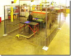 Strip-curtain-enclosure