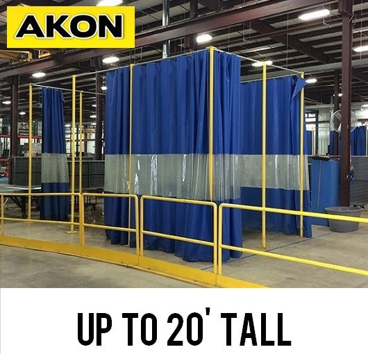 Freestanding Industrial Curtains - Akon – Curtain and Dividers
