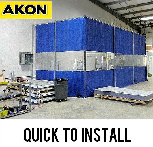 Freestanding Industrial Curtains Akon Curtain and Dividers