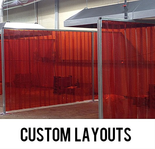 Freestanding Industrial Curtains Akon Curtain and Dividers