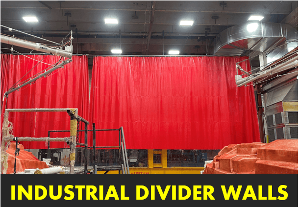 industrial divider walls to separate spaces