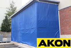 outdoor loading dock curtain walls to keep cold out
