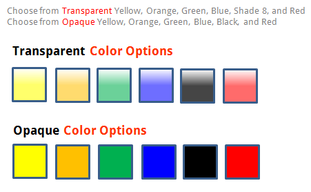 Color Chart Weld Screens