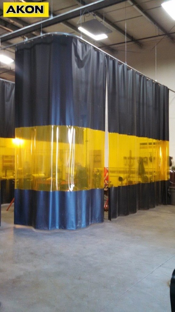 Welding Curtain Walls Akon Curtain and Dividers Custom Made