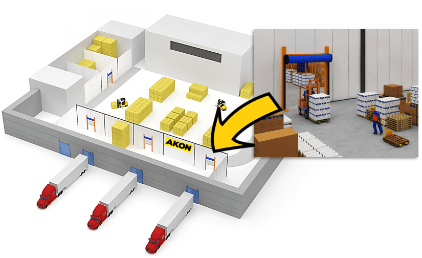 draft control curtains warehouses