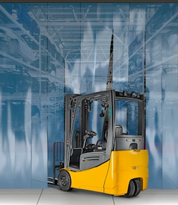 forklift curtains for access clear strips