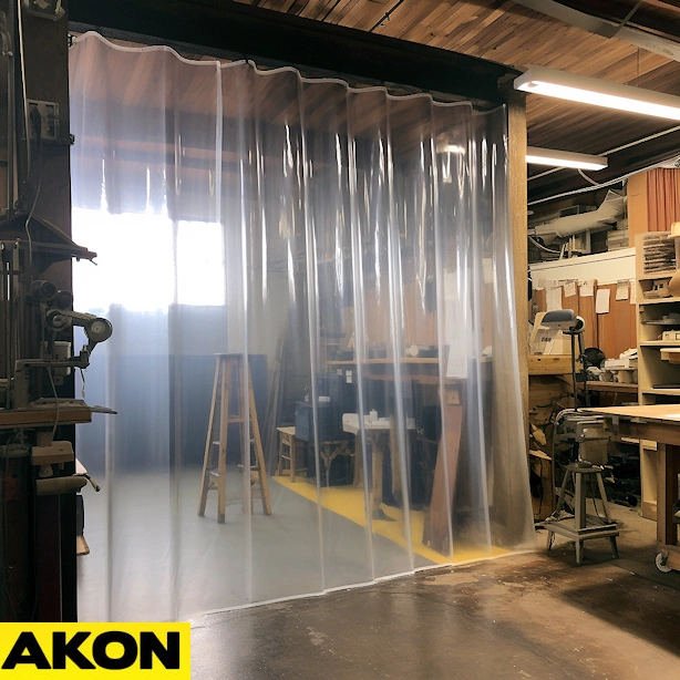 workshop curtain clear for woodworking