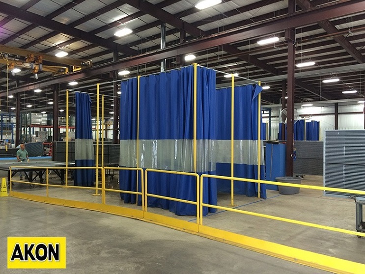 Industrial Free Standing Curtains Akon Curtain and Dividers