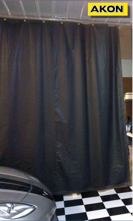 black pre station curtains