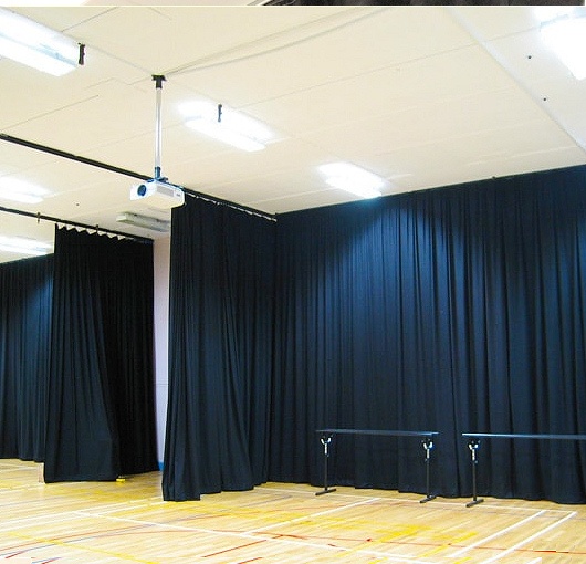 Large Stage Backdrop Divider Drape Solid Black Velvet 14 Feet Curtain Long Panel 
