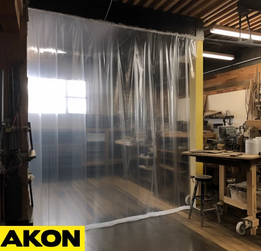 clear woodworking curtains