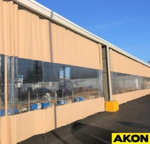 AKON Acoustic sound barrier panels reducing noise in commercial construction environments