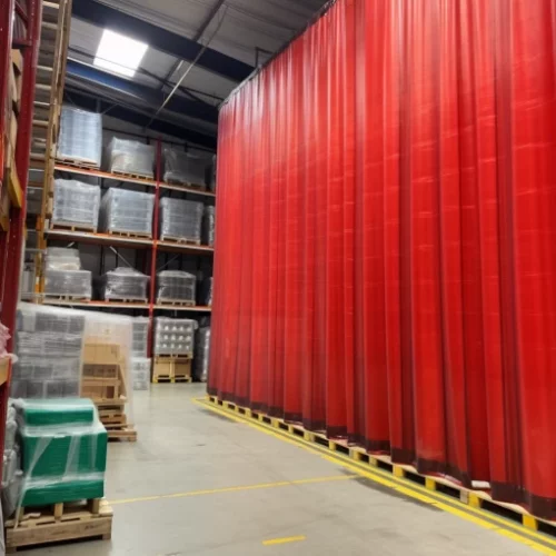 pallet racking curtains to hide racks