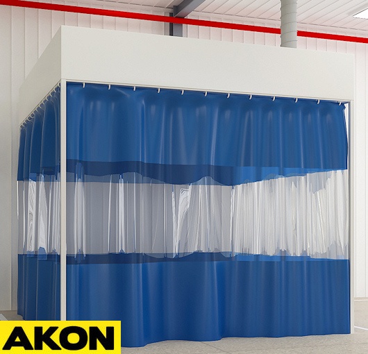 spray booth curtains clear