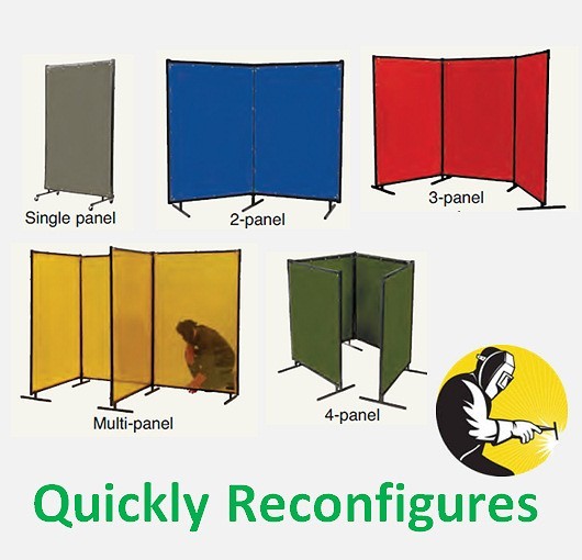 Portable Welding Curtains Olive Drab Cotton Duck