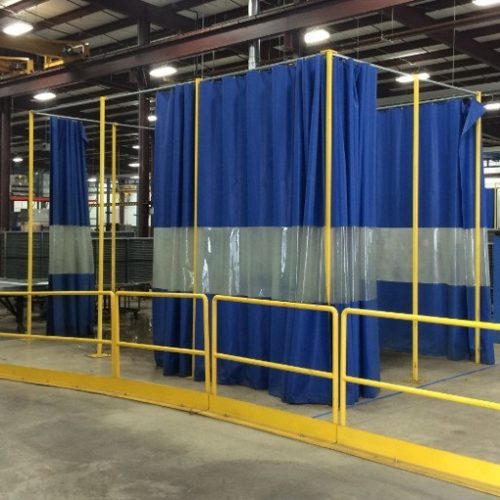 Custom Industrial Free Standing Curtains Akon Curtain and Dividers