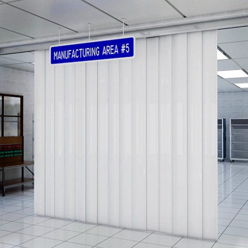 White PVC Strip Curtain
