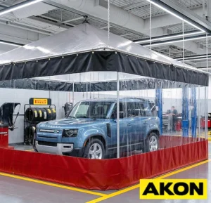 Vehicle paint sanding enclosure station