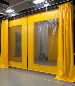 chemical splash containment curtains