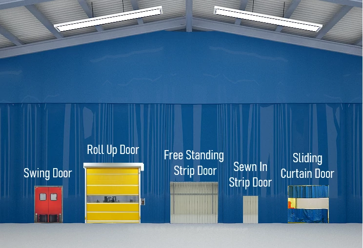 warehouse curtain entry doors