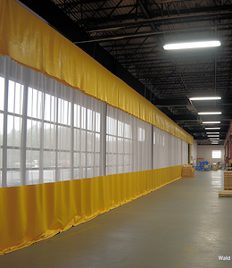 dust control curtain wall plastic