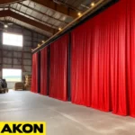 dust control curtain walls in warehouse and factory