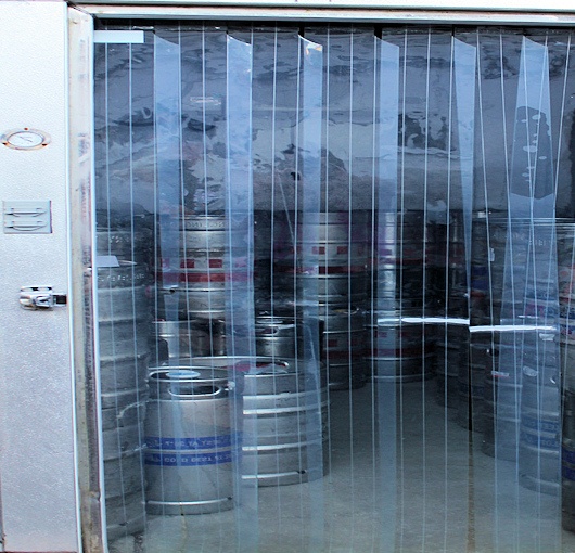 6"x6.8" 9xPVC Strip Plastic Curtain For Warehouse Door Insulation Cooler Freezer 