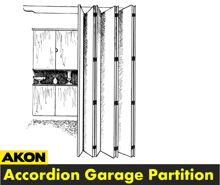 accordion garage partition idea