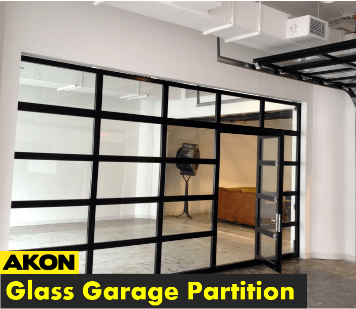 glass garage partition idea