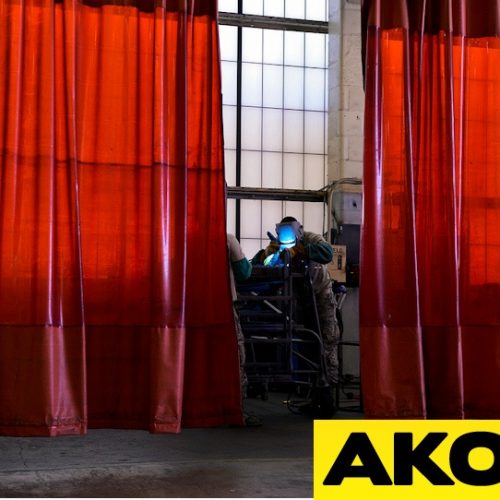 Welding Curtain Walls Akon Curtain and Dividers Custom Made