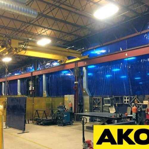 Welding Curtain Walls Akon Curtain and Dividers Custom Made