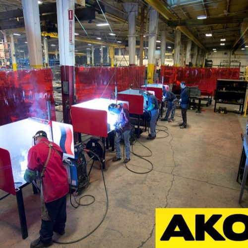 Welding Curtain Walls Akon Curtain and Dividers Custom Made