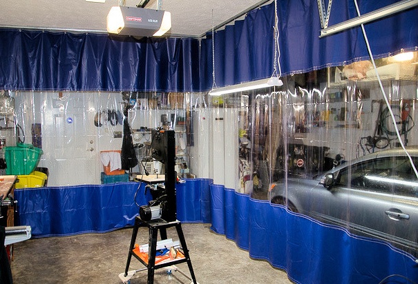 Garage Divider Curtains Akon, Insulated Garage Divider Curtains