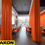 commercial curtains for a restaurant