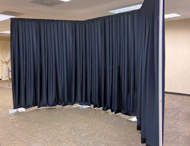 free standing curtain backdrop