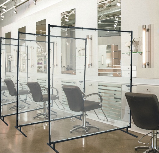 Transparent Social Distance Wall Divider Details about   6.5 Ft Free-Standing Clear Partition 