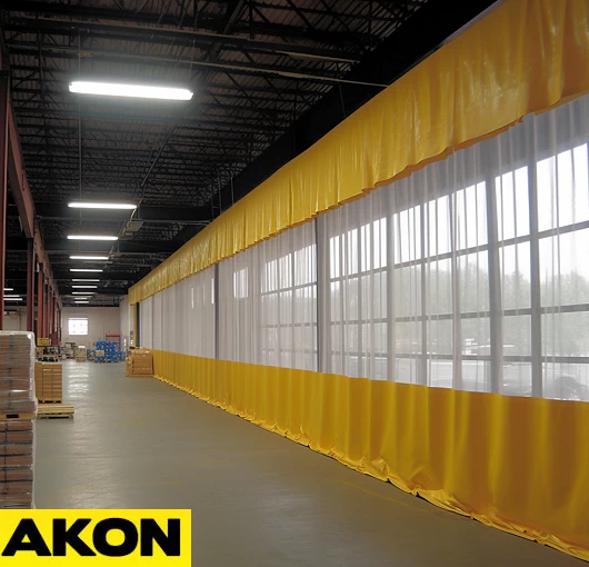 huge warehouse divider curtains