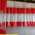 floor mounted industrial curtain