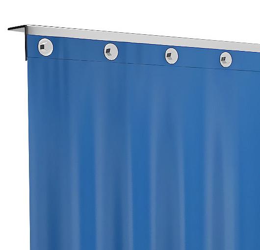 aluminum angle mounted curtain