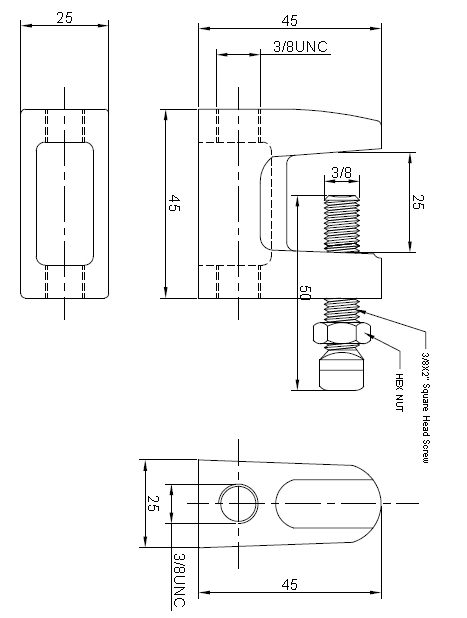 beam clamp for threaded rod drops dimensions