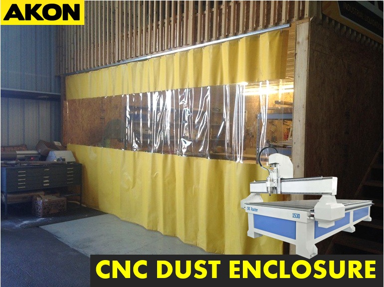 cnc dust control curtain wall