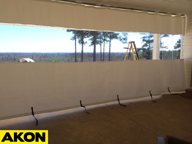 Outdoor Tarp Curtain Walls Akon Curtain and Dividers Custom Made