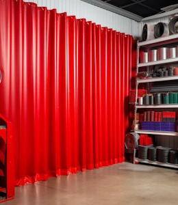 garage curtain to hide shelving