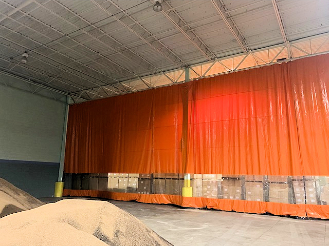 very large commercial curtains industrial