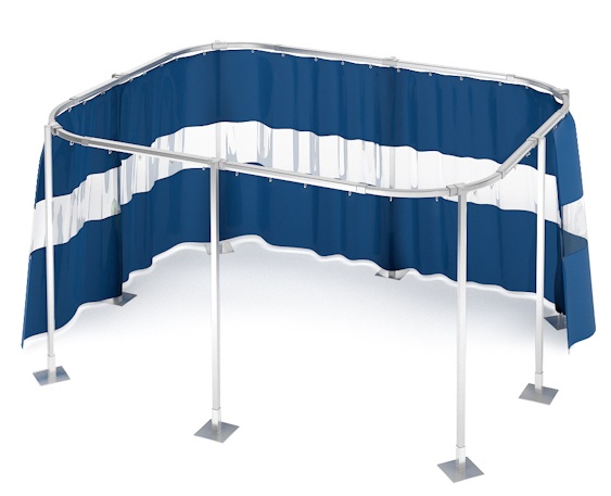 freestanding-curtain-track-commercial-industrial