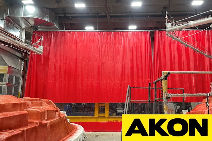 huge curtains for warehouse