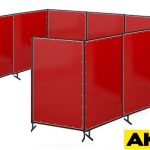 portable warehouse room dividers on wheels