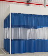 wood working curtains for dust