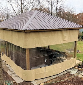 clear outdoor pavilion curtains