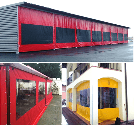 outdoor industrial commercial curtains